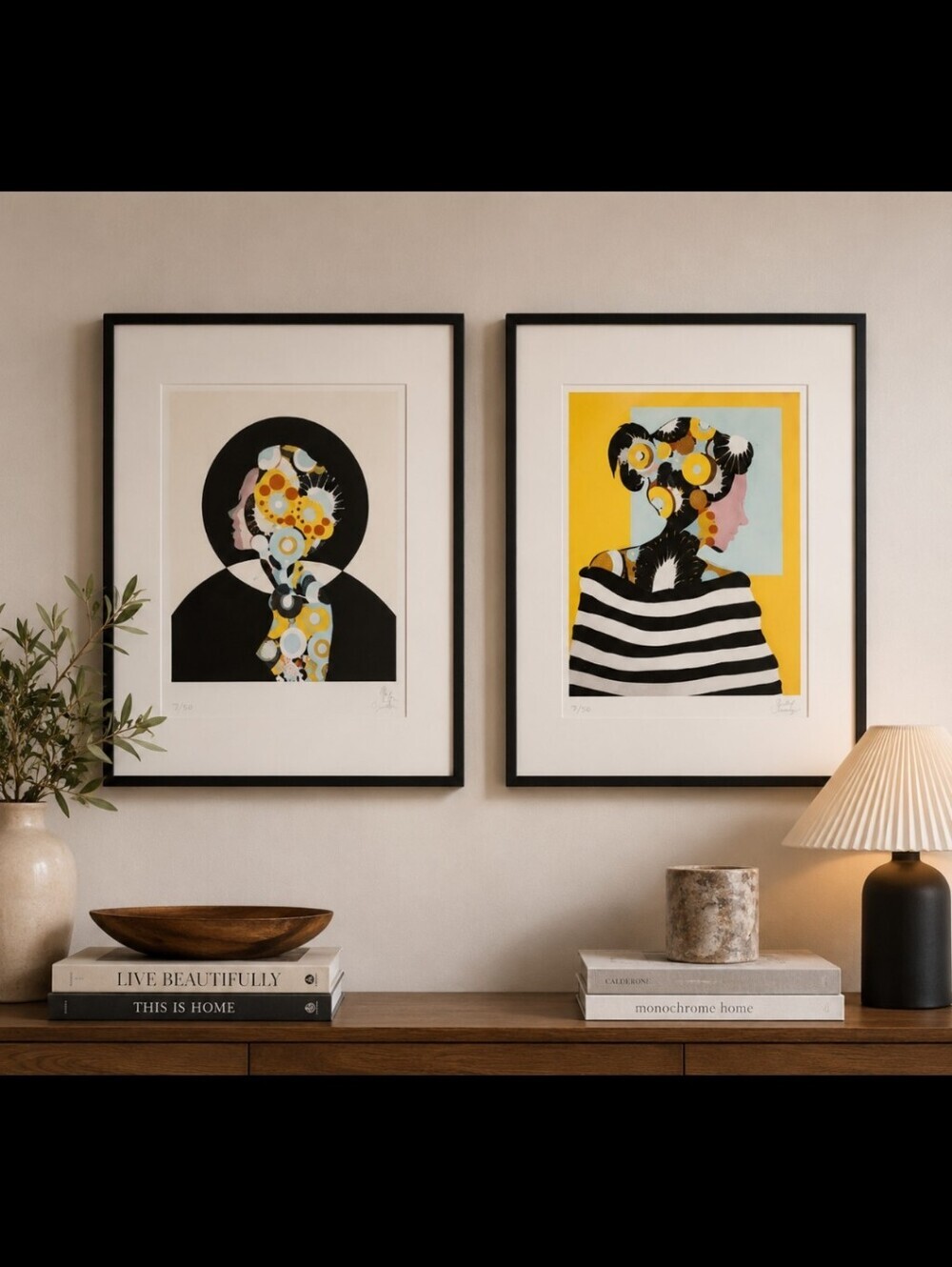 Brett Henderson Signed Abstract Art Print Set Modern Pop Art